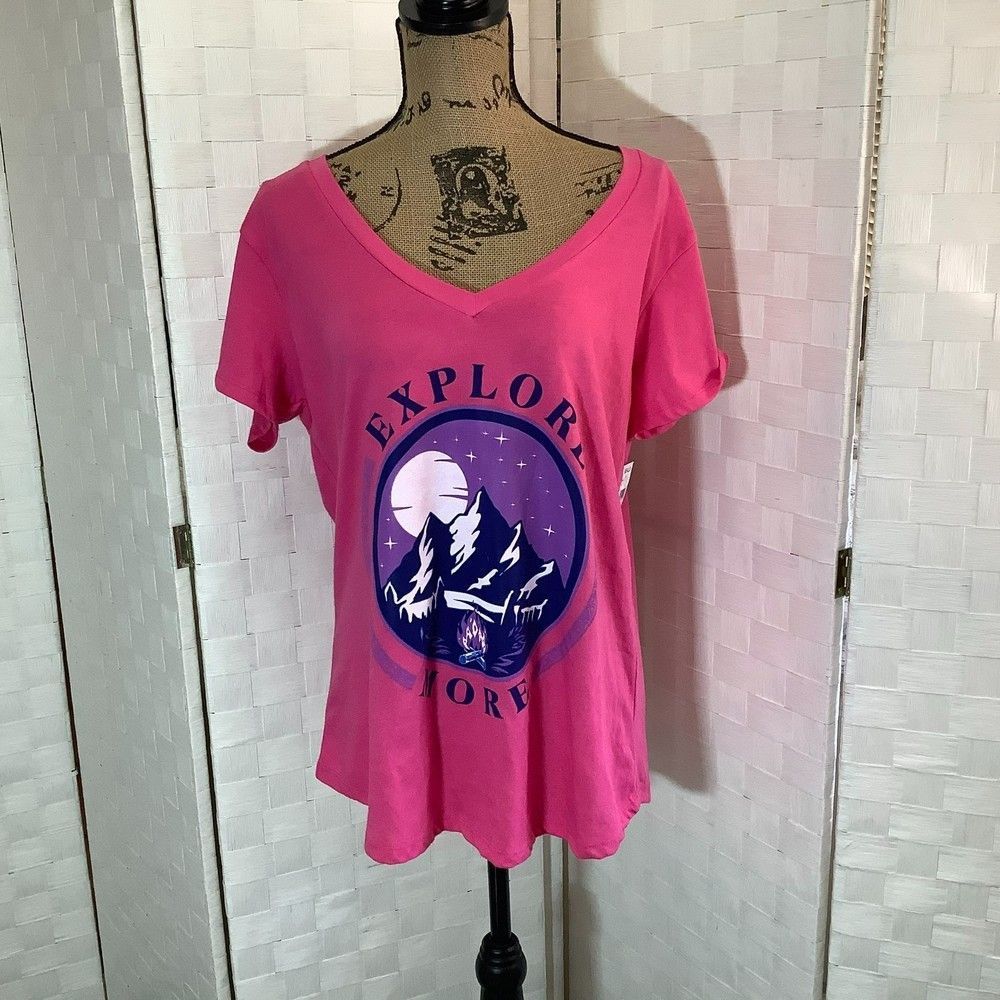 Nwt Ana Cabana pink explore more tee shirt t-shirt plus size 1X